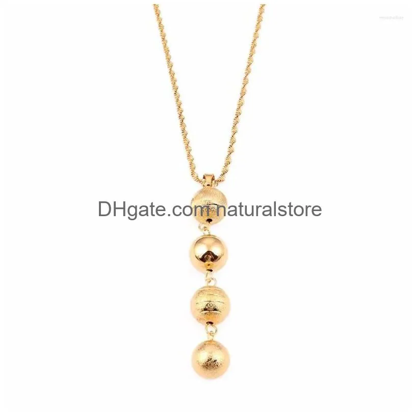 pendant necklaces bead necklace jewelry ball for women gold color africa arab middle east ethiopian