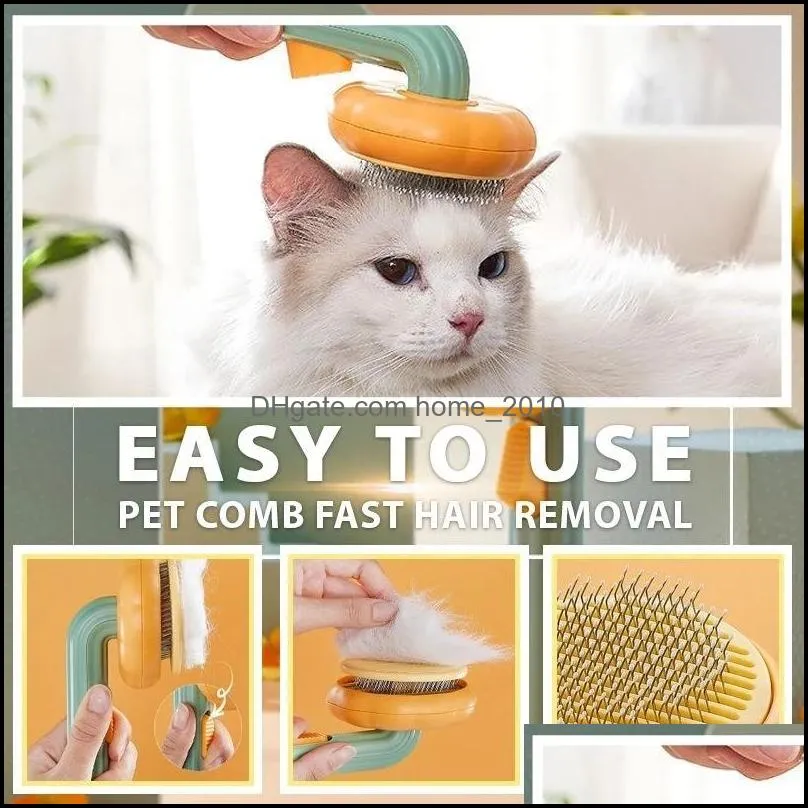pet cleaning products stainless steel needle comb pumpkin comb ufo cat comb pet cleaning products dog hair brush