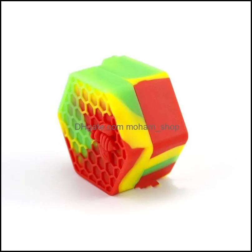 26ml honeybee wax container hexagon hive strange box silicone portable cosmetic boxes 3 5xz uu