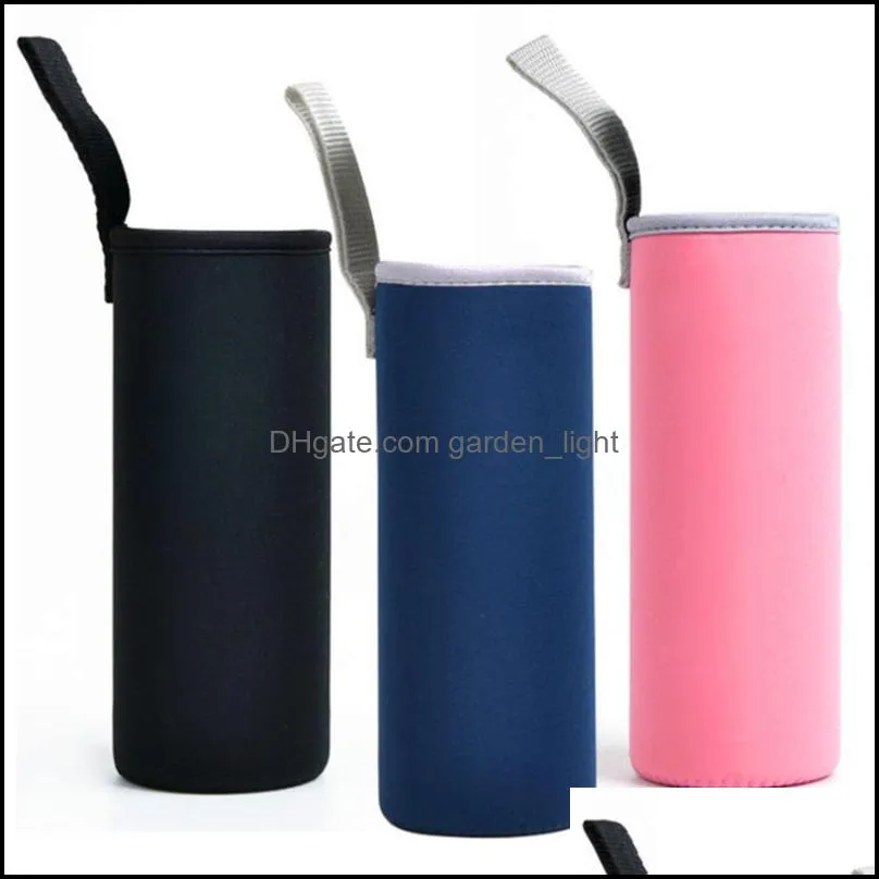 280ml/360ml/420ml/550ml creative insulation cup holder glass water cup cover neoprene lemon cup bag 