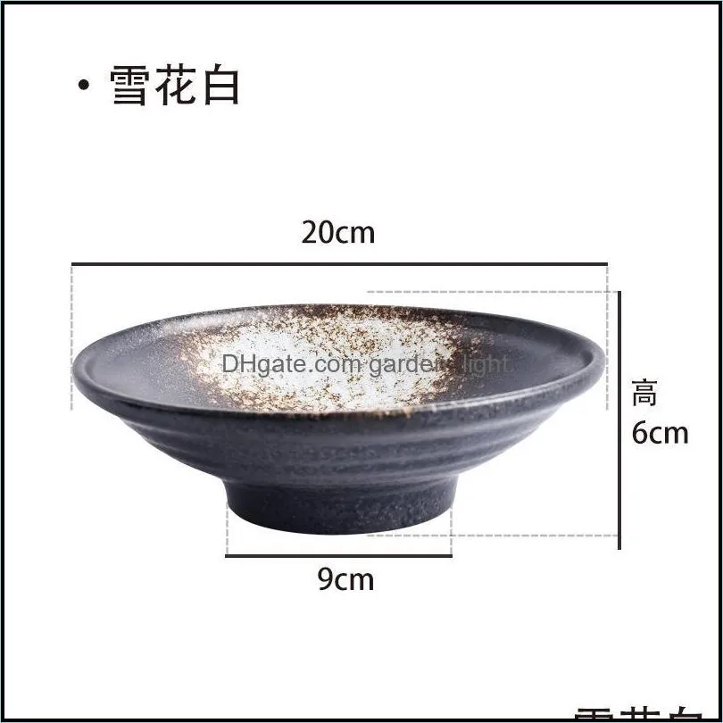 bowls creative 8inch ceramic shallow bowl soup household tableware japanese cuisine fruit salad