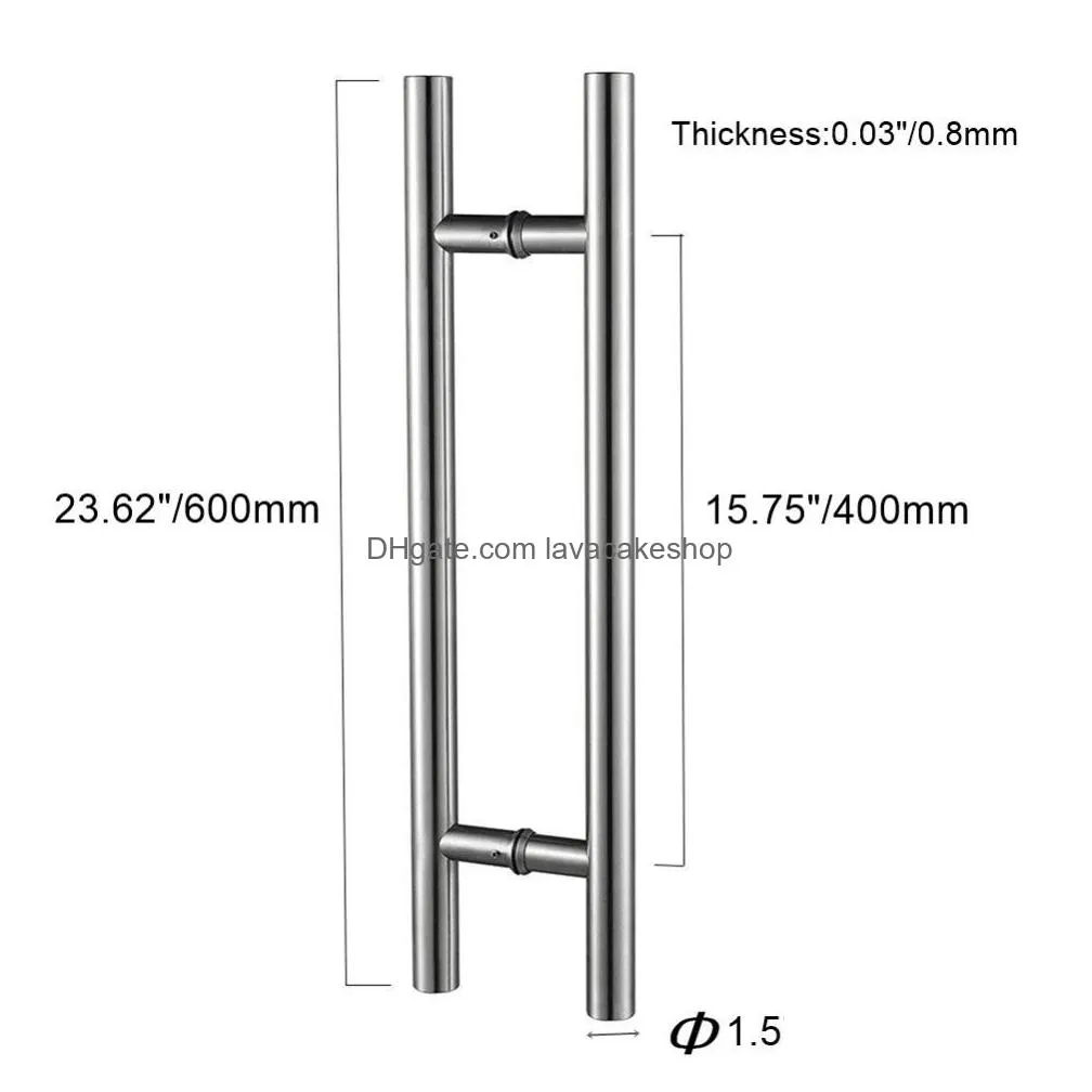 24 inches modern round bar ladder pull handle stainless steel sliding barn door handle for 812mm glass or 4045mm wood door 201013