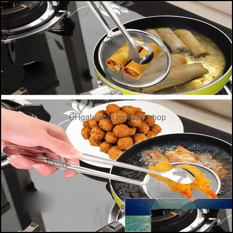 kitchen accessories stainless steel fried food fishing spoon kitchen gadgets and barbecue brush kitchen and household tools