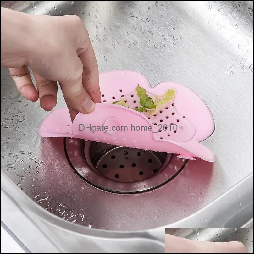 flower shape kitchen sink drain silicone hair catcher bathroom stopper strainers shower cover basin filters floor drain