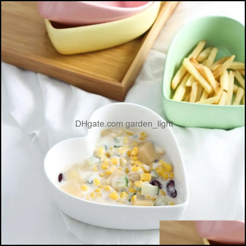 nordic ceramic heart shape baking plate steamed egg dish breakfast cereal fruit salad bowl dessert soup noodles tableware bowls