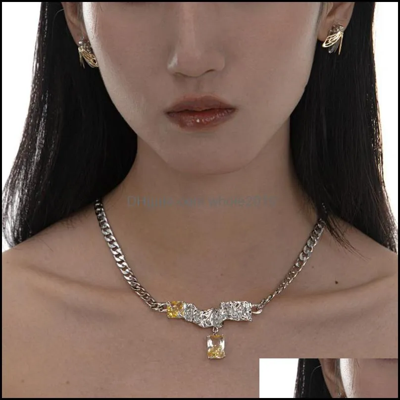 chains timeless wonder zirconia geo lava choker necklaces for women jewelry korean goth collar kpop trendy personalized top 3236chains