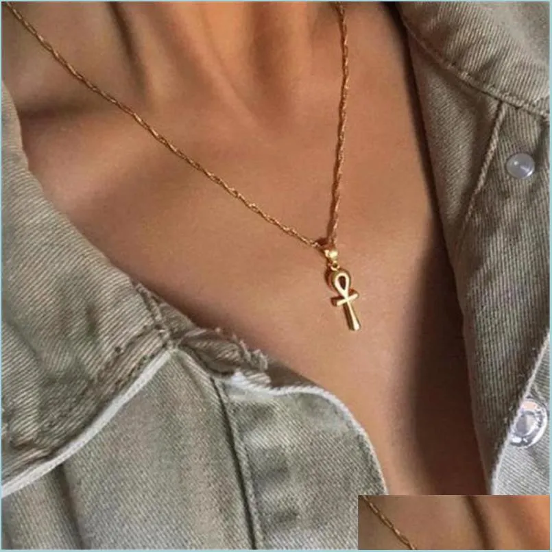 cross pendant necklace woman charms necklaces women girls gold silver jewelry fashion accessories for women wholesale