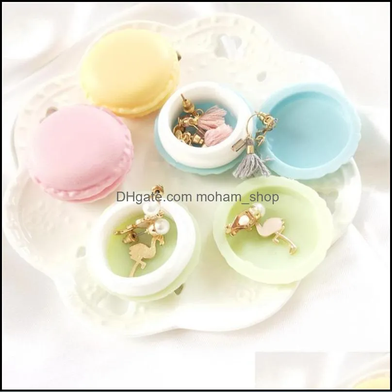 macaroon jewelry storage box colorful lovely mini candy case plastic containers party birthday gift fashion 0 51ct l2