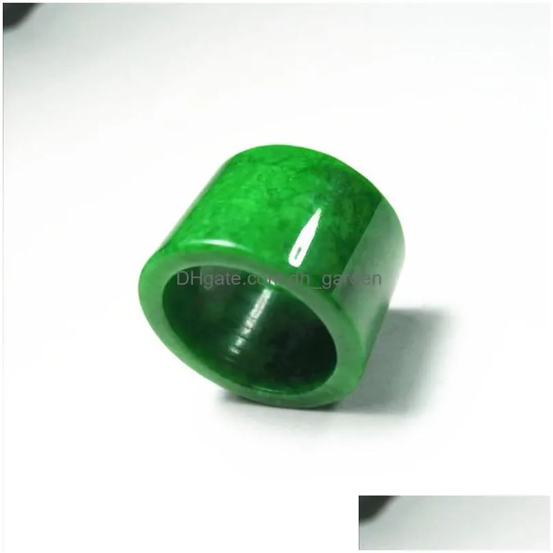 cluster rings natural green jadeite ring mens women genuine burma emerald jades stone jewelry accessories for male gifts