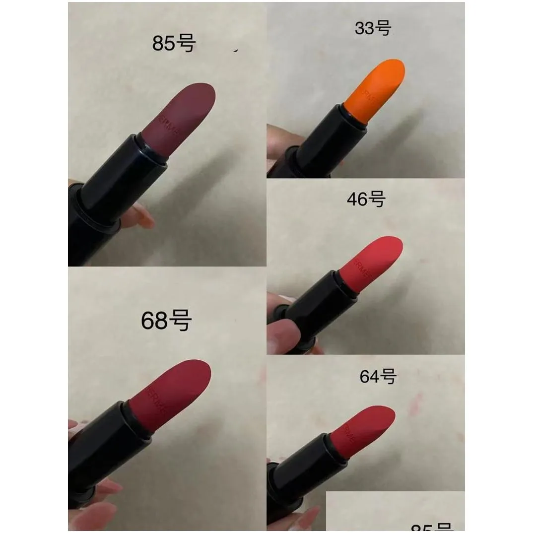 wholesale and retail top quality brand satin lipstick matte lipstick made in italy 3.5g rouge a levres mat 14 color with handbag