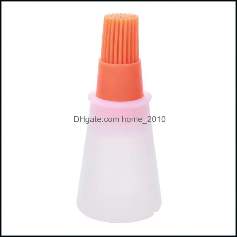 creative silicone barbecue oil bottle brush heat resisting silicone bbq cleaning basting oil brush useful and convenient 