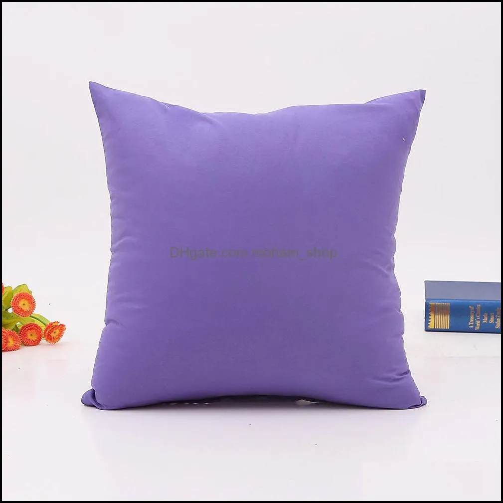 home sofa throw pillowcase pure color 45 x 45cm polyester cushion cover blank christmas decor gift 