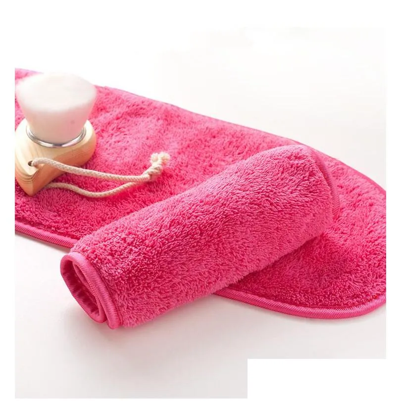 drop ship 40x18cm super soft makeup remover towel reusable makeup towel eraser high qualitytowel remover wipes no need cleansing oil