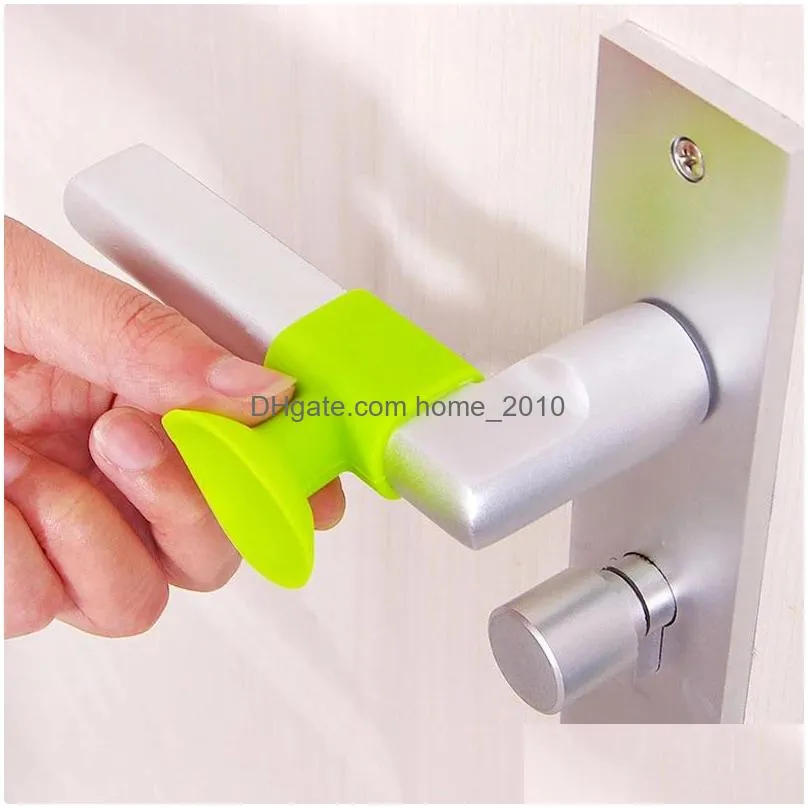 garden 1pc silicone door handle lock suction cup wall for anticollision silencer protective pad inventory wholesale