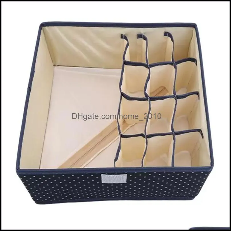 storage boxes bins 13 grids underwear foldable box large capacity oxford home closet organizer ties lingerie