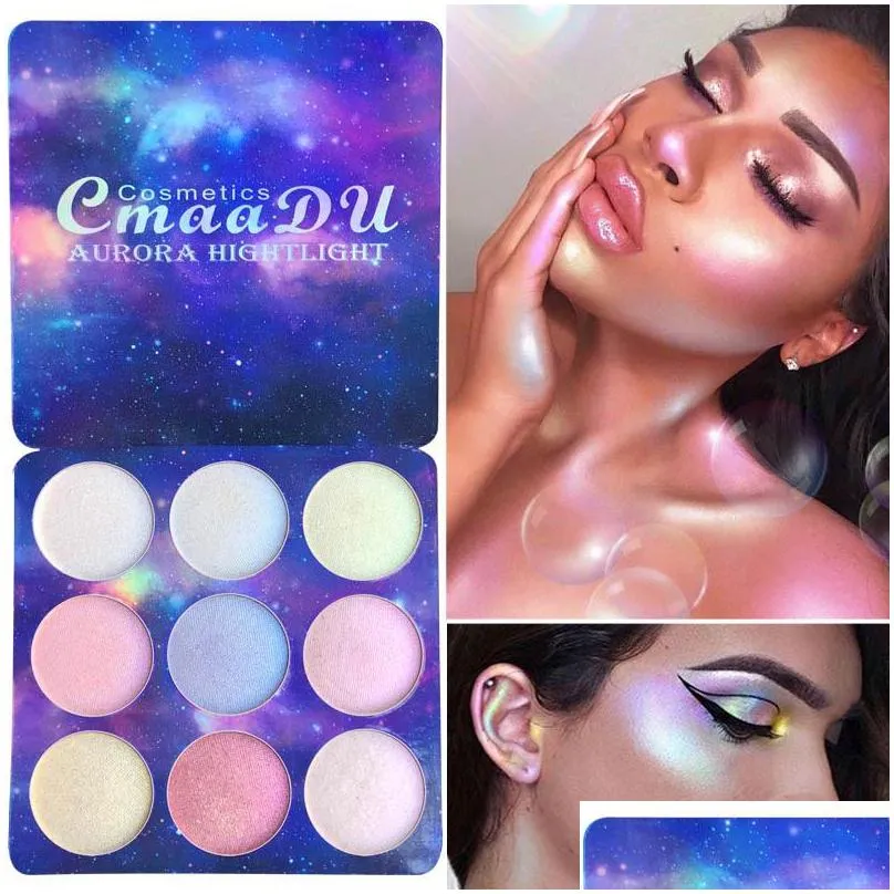 drop cmaadu 9 colors shimmer eye shadow palette luminous nude make up palette eyeshadow cream beauty cosmetics maquillage