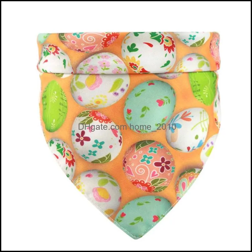 easter dog bandanas egg bunny pet neckerchief pet holiday triangle scarf for dogs cats decorations 5 styles