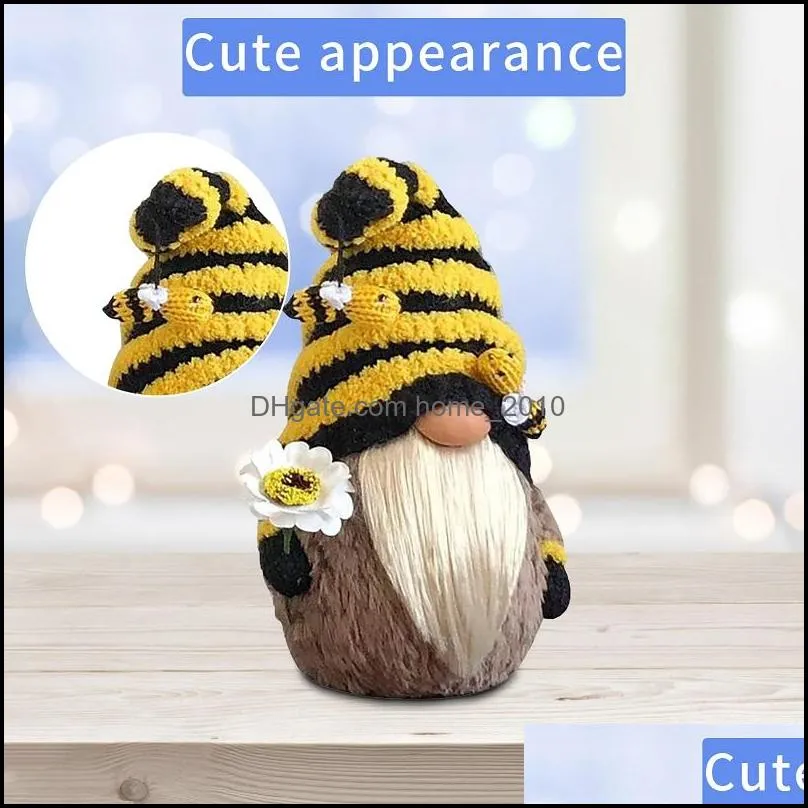 bumble bee summer gnome gonks plush doll christmas decoration bumblebee sunflower gnomes swedish home farmhouse kitchen decor