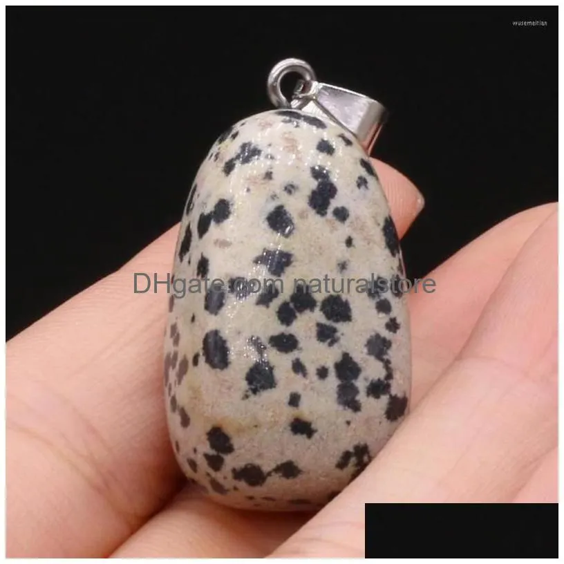 pendant necklaces natural damation jasper stone exquisite retro reiki crystal gemstone charms for female necklace jewelry making