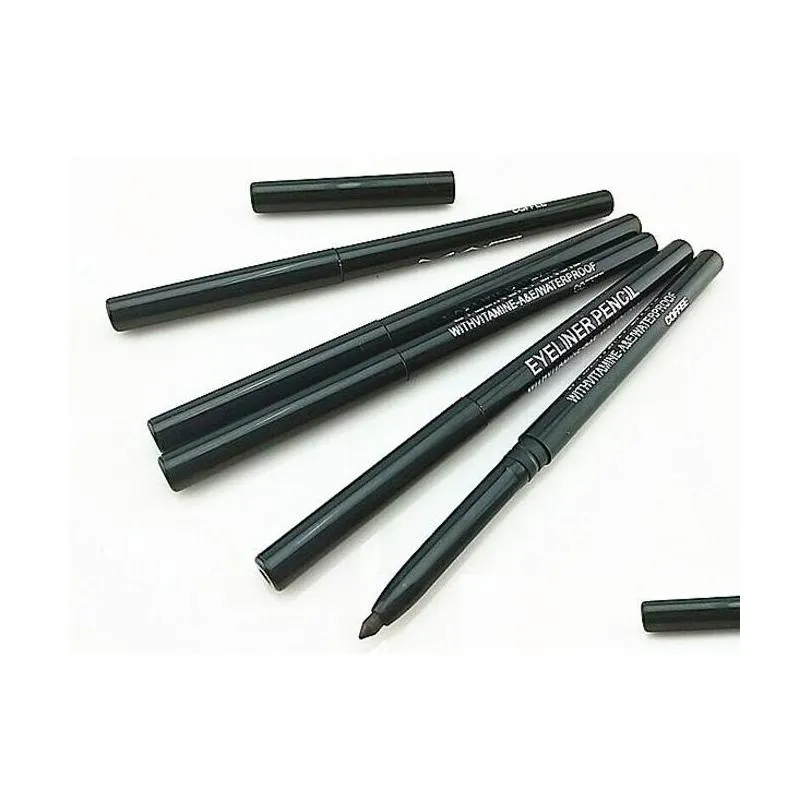  makeup eyes rotary retractable with vitamine a e waterproof eyeliner pencilblack/brown brand eyeliner