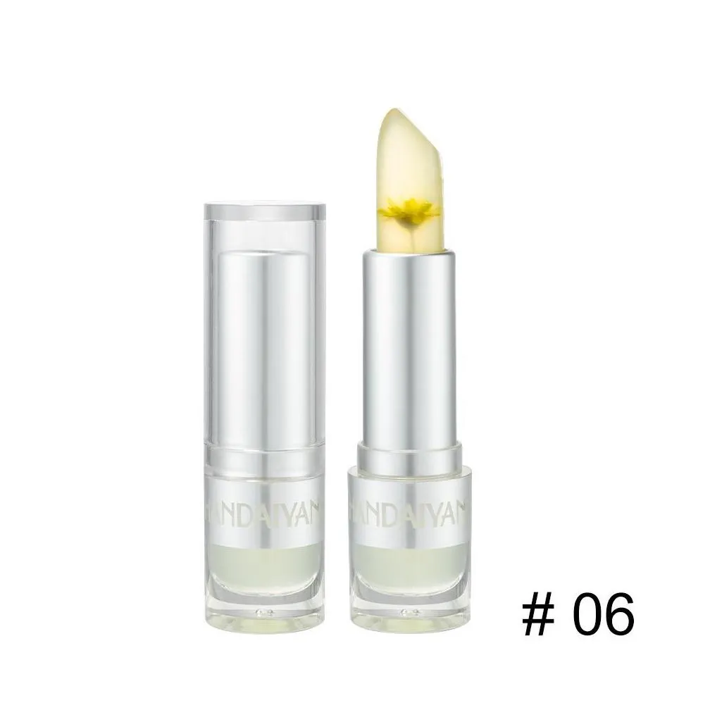 handaiyan temperature color changing lip balm transparent flower crystal jelly lipstick moisturizing lip care makeup