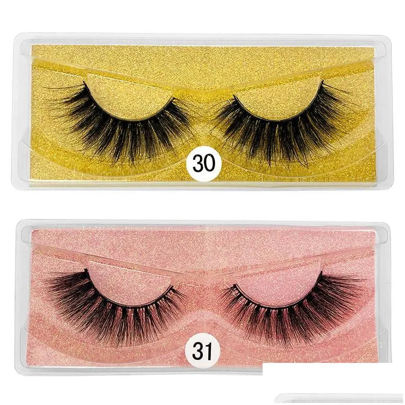 3d mink eyelashes wholesale natural false eyelashes 3d mink lashes soft make up extension makeup fake eye lashes 3d series 3039