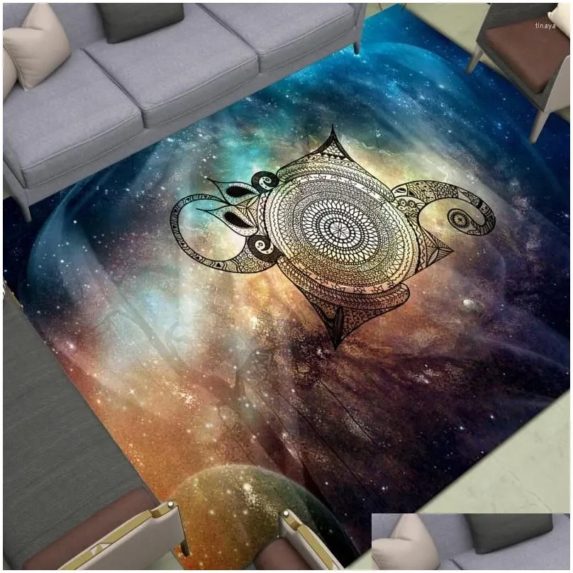 carpets 7 star wheel area rugs large buddha statue floor mat home living room bedroom decoration carpet meditation yoga doormat