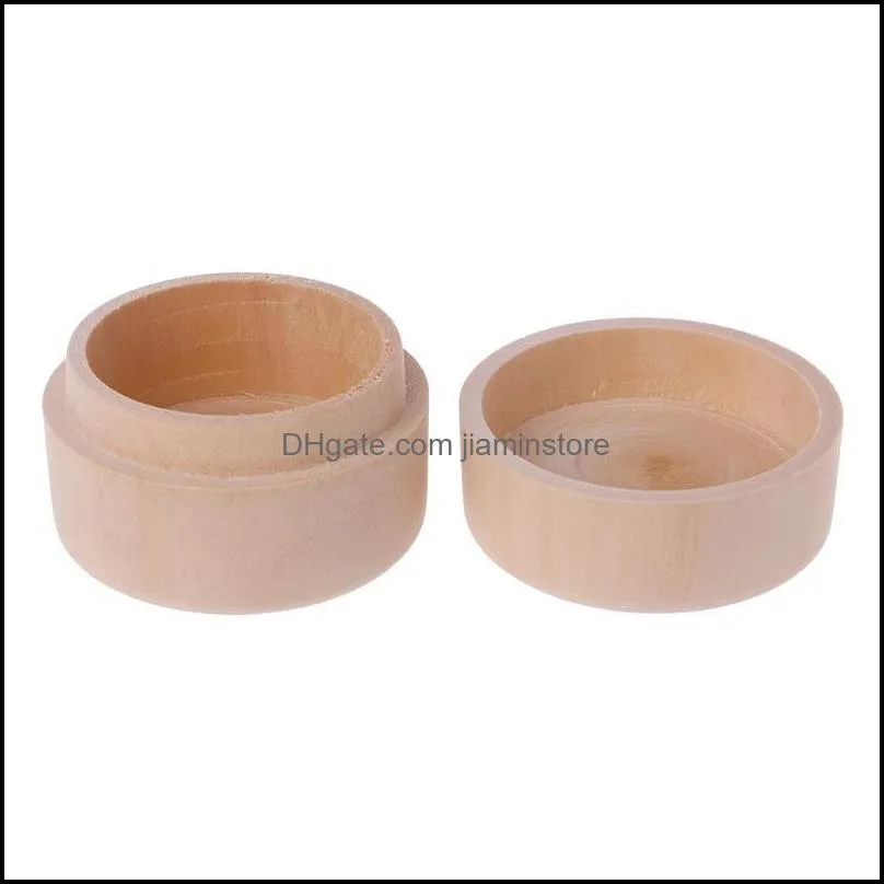 small round wooden storage boxes ring box vintage decorative natural craft jewelry box case wedding accessories