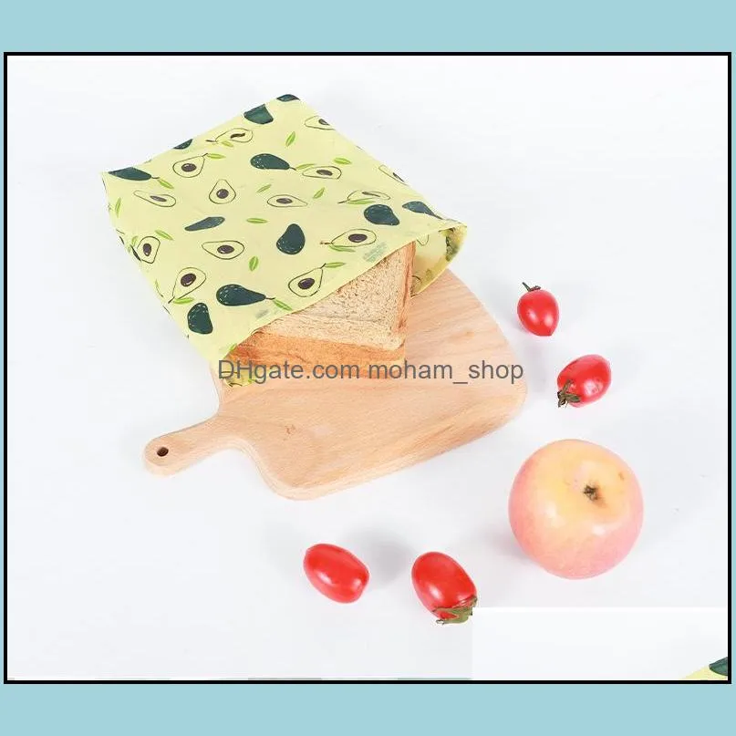 zero waste reusable beeswax cloth wraps food bags sandwich fruit keeping  bag bees wax wrap plastic pae11435