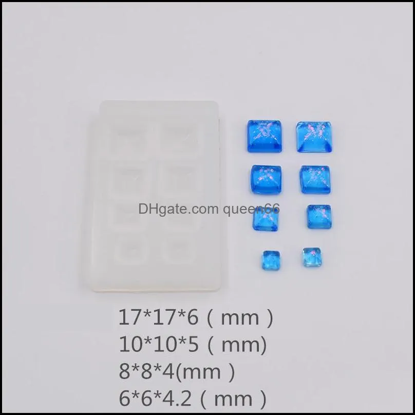 silicone mold diy resin jewelry making charms pendants necklace earring zipper pull crafts round beads triangle rectangle shaped silica