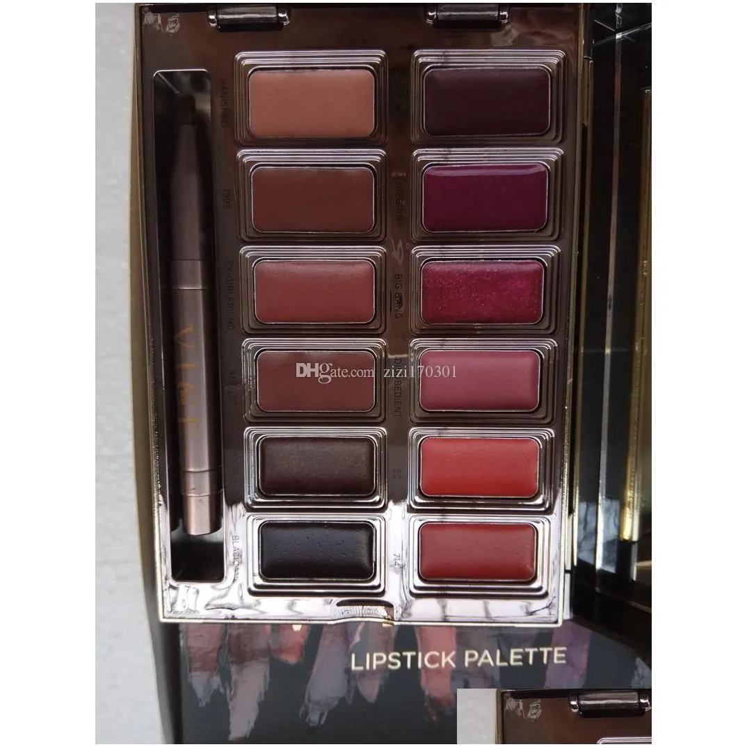 vice lipstick 12 colors lip gloss palette cream lip makeup long lasting cosmetics limited edition lip gloss palette dhs 