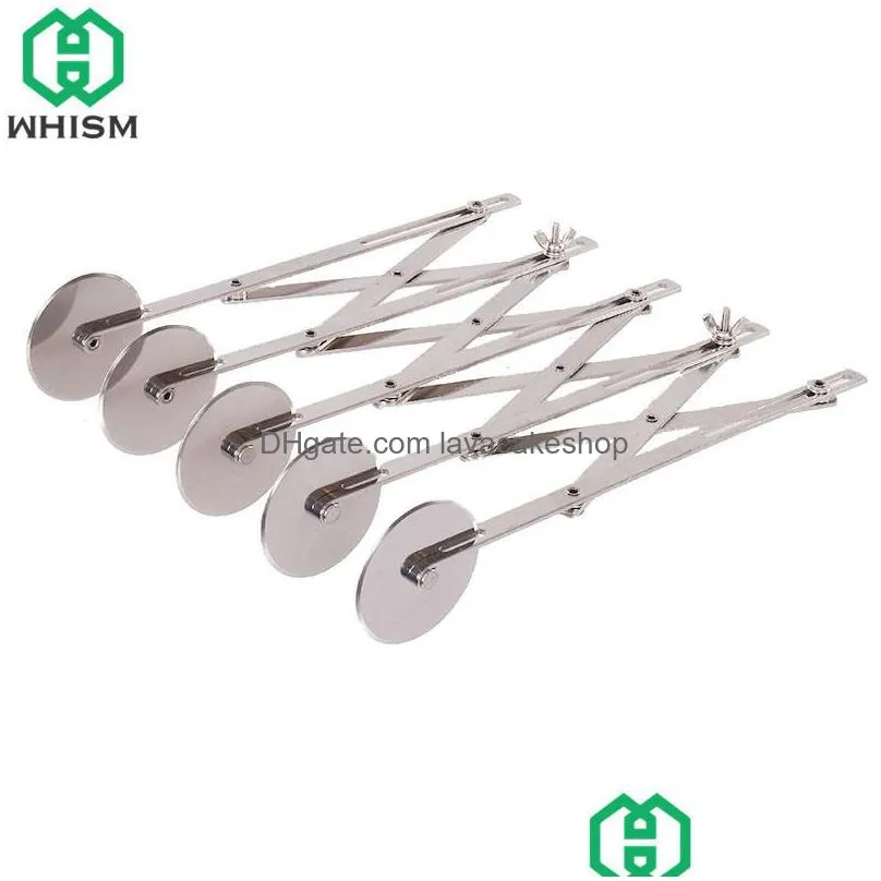 whism 3/5/7 wheel stainless steel pizza cutters nonstick pizza peeler dough knife cake bread slicer pasta pastry accessories t200523