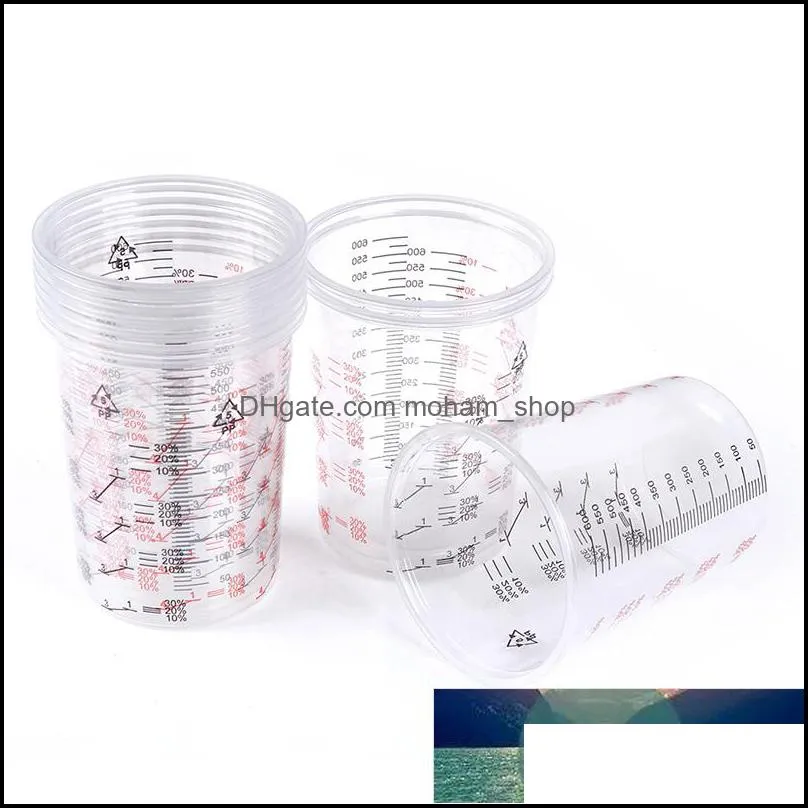 600ml transparent plastic paint cup manufacturer food grade measuring printed scale pp formula proportional