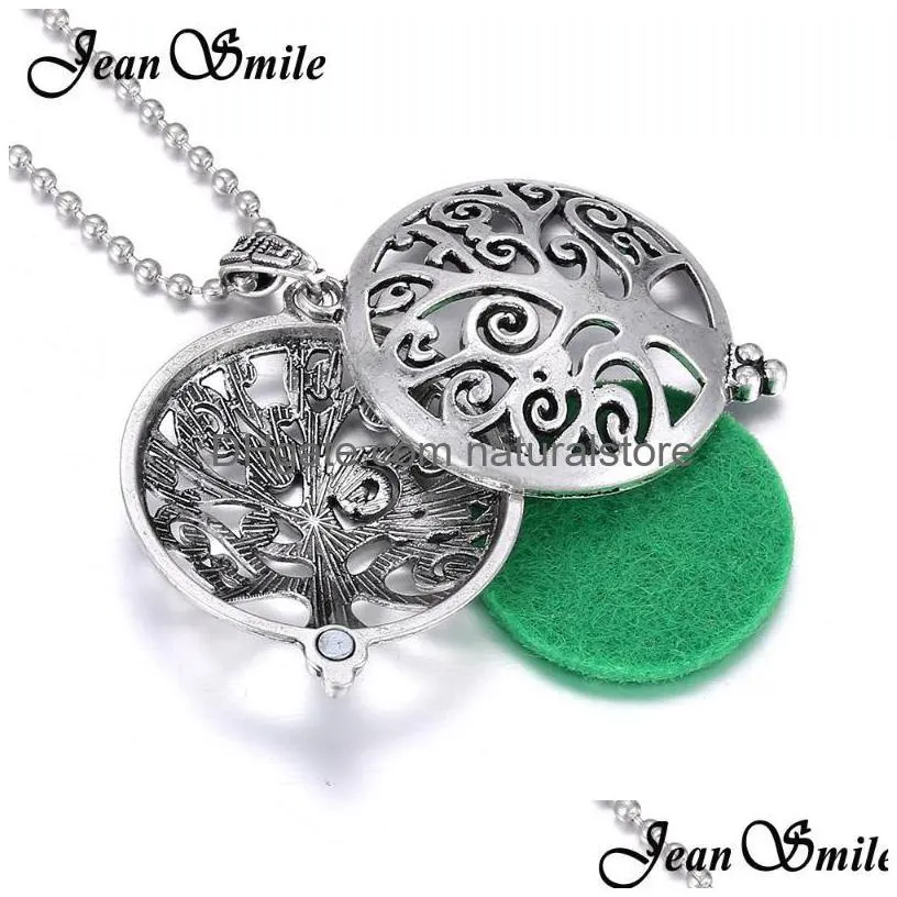 pendant necklaces diffuser necklace open vintage lotus locket perfume essential oil aroma