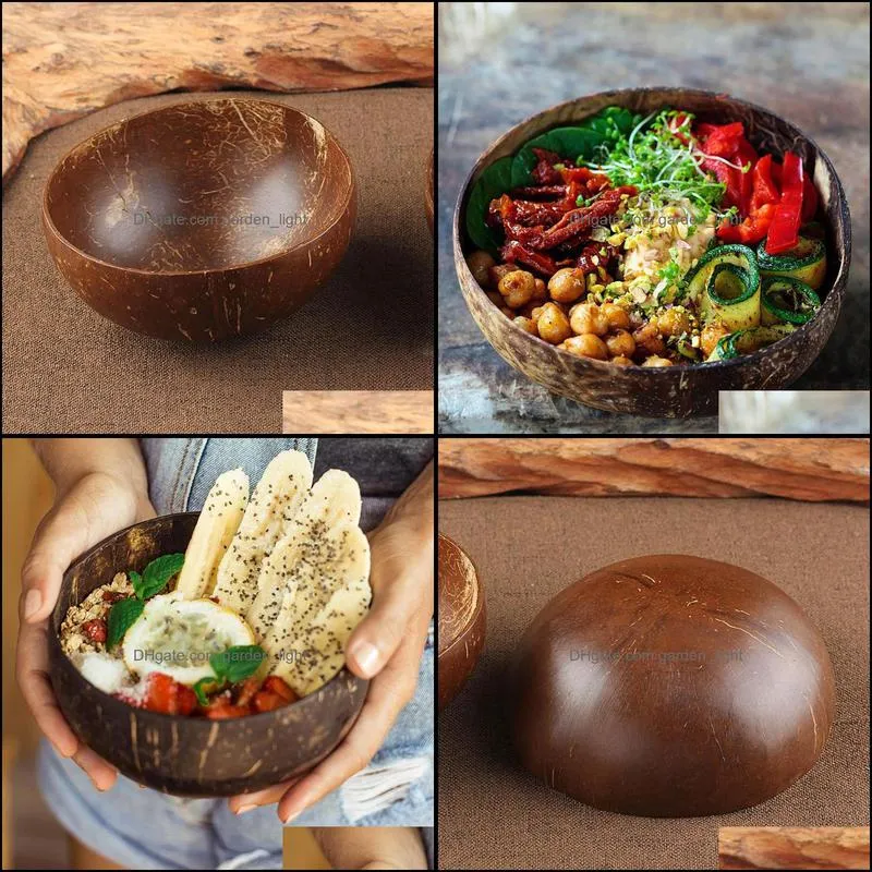 bowls jumbo coconut bowl 100 natural handmade salad rice fruit craft decoration cw