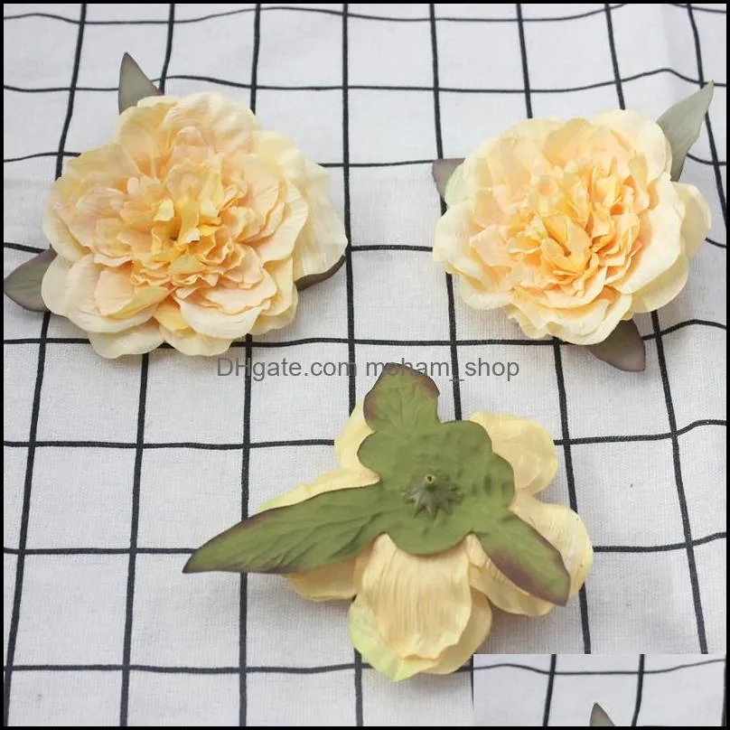 tea rose head artificial tea rose bud silk flower head diy wedding home decoration 9cm simulation tea rose