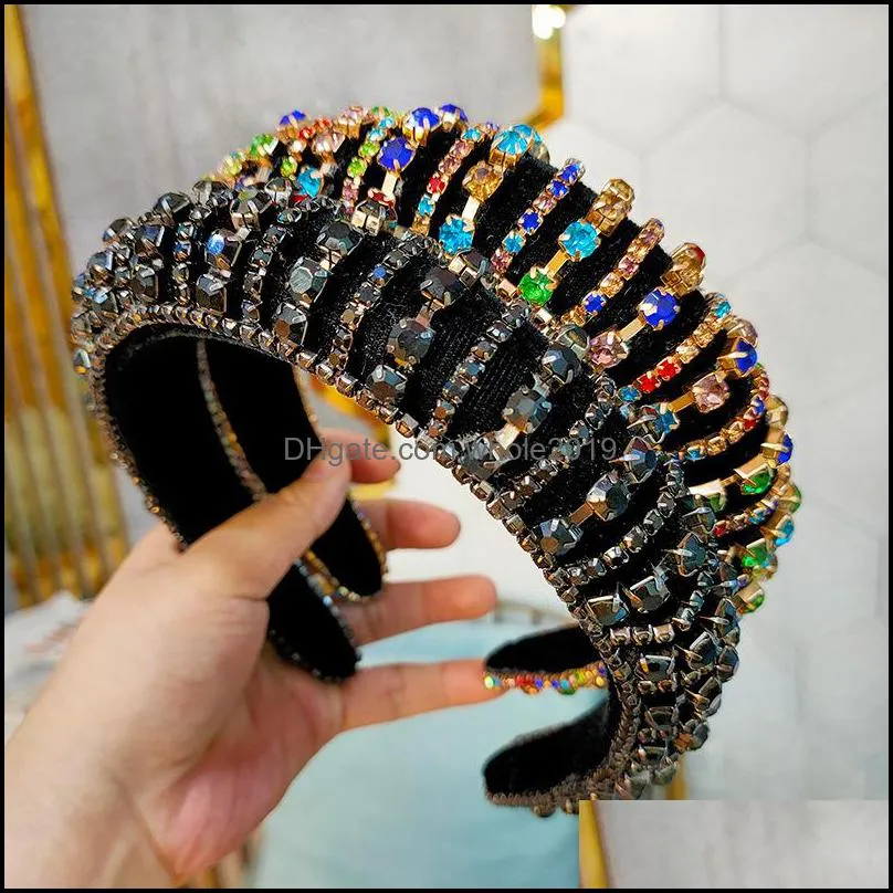 women hair hoop hairbands girls hair bands headbands crystal headband manmade diamond headwrap fashion headwear hair accessories 