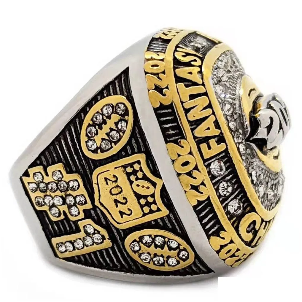 2022 fantasy football alloy championship ring fans gift wholesale drop us size 11 2021 the design
