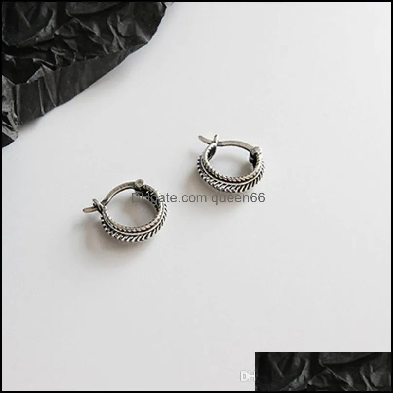 korean ethnic hoop earrings for ladies vintage do the old twisted 100 925 sterling silver earring fine jewelry yme326