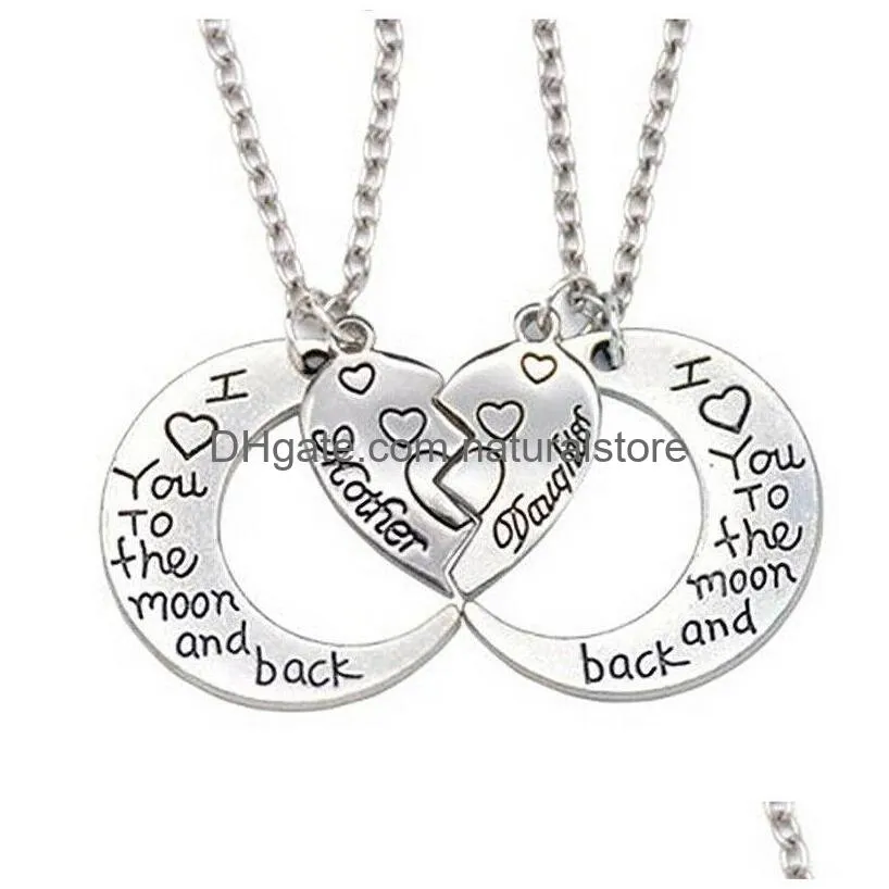 pendant necklaces mother daughter necklace set of 2 broken heart mom and me jewelry mama mamas mini