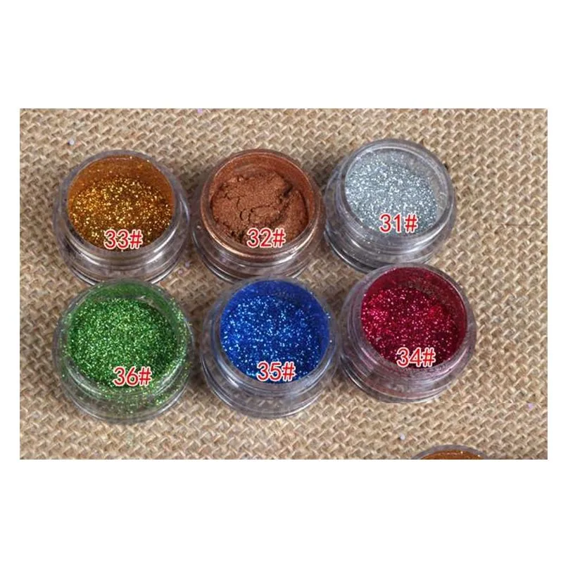 drop 36 colors glitter eyeshadow eye shadow makeup shiny loose glitter powder eyeshadow cosmetic make up pigment