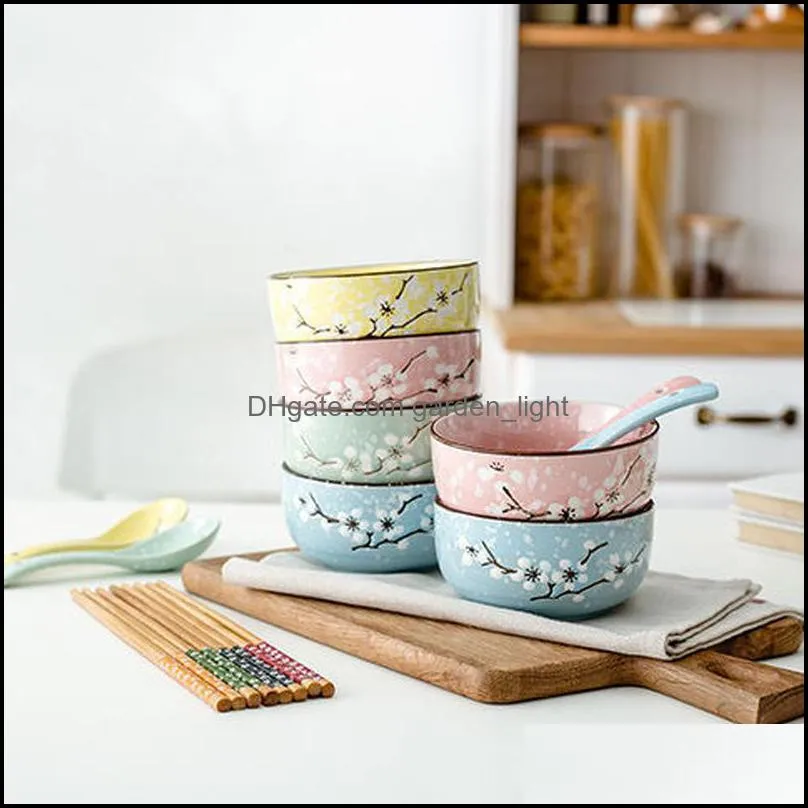 bowls tableware set ceramic bowl rice household porcelain creative meal small dish japanese soup