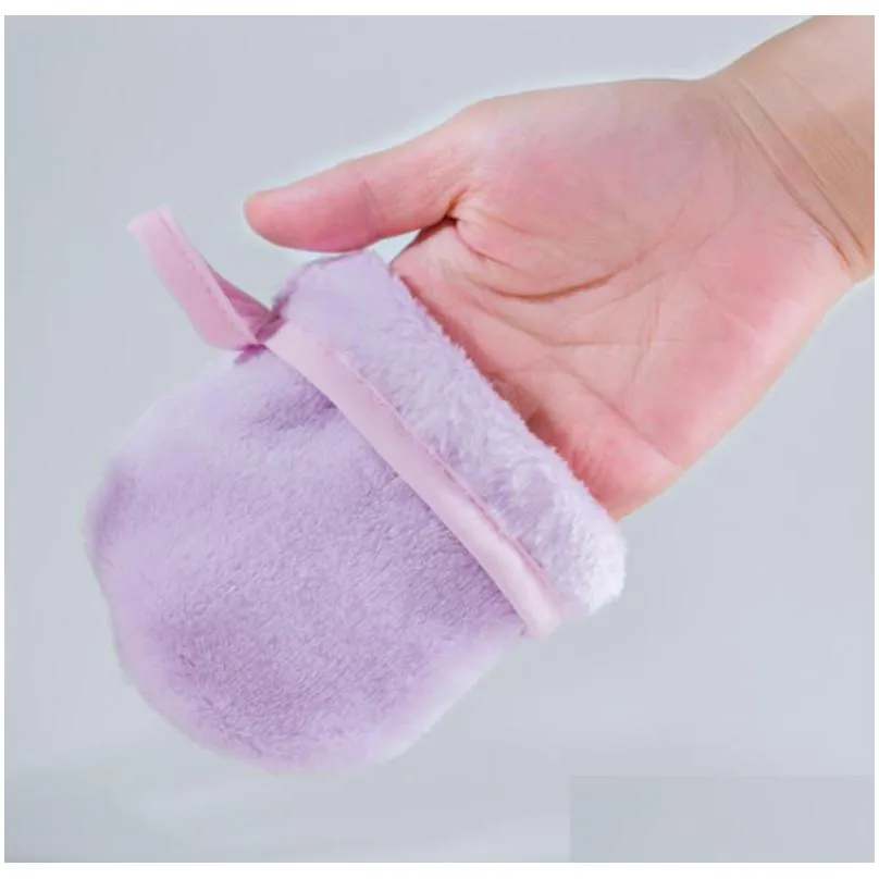 wholesalereusable microfiber facial cloth face towel makeup remover cleansing glove tool