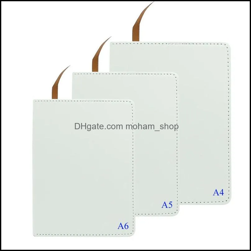 sublimation blank journal wholesale plain white notepad for heat transfer printing notebook a5 a6 size can be mixed pae13541