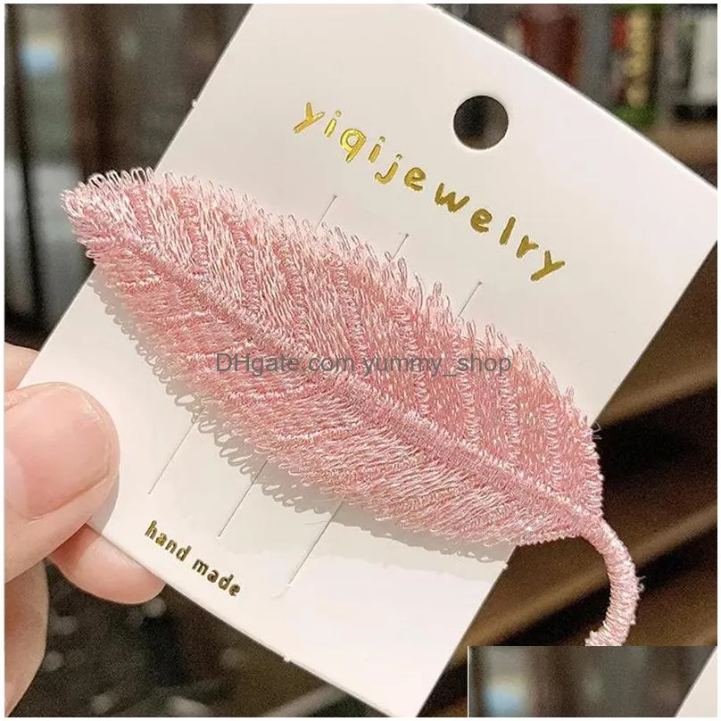 fashion jewelry leaf barrette headdress hairpin handmade hair clip bobby pin girls lady cute leaves barrette