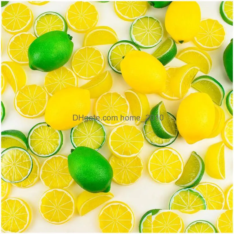 1pcs party artificial plastic lemons lifelike lemon decoration fake fruit for wedding p ography props party display