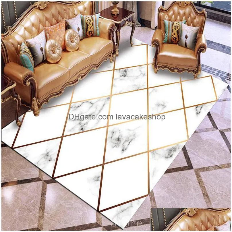 carpets geometric grid marble texture line play mat rug outdoor simple carpet home room for kids living bedroom