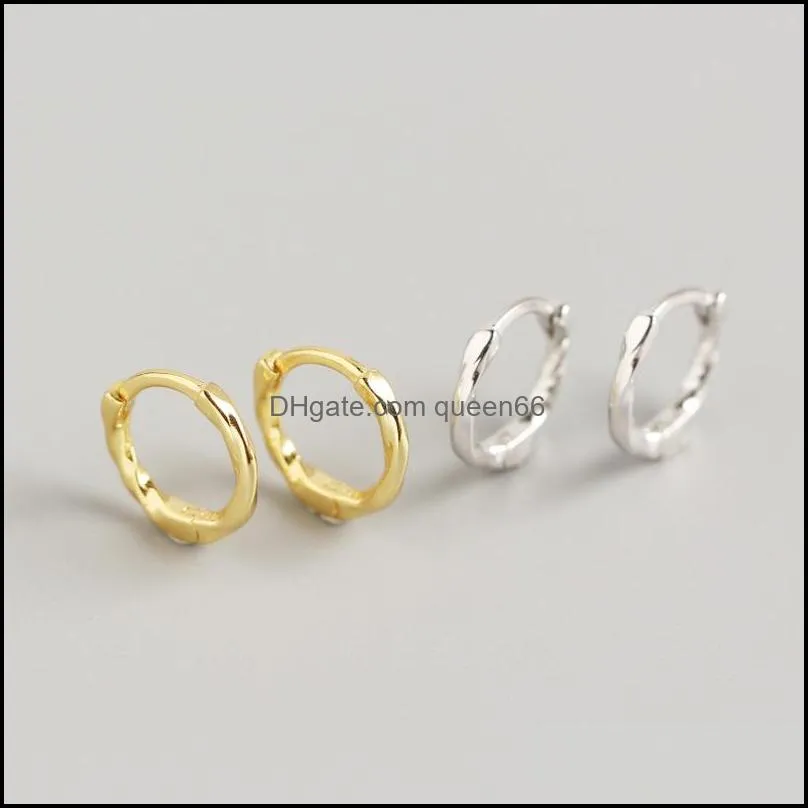 100 genuine 925 sterling silver hoop earrings for women korea japan ins simple knot winding circle earring jewelry yme786