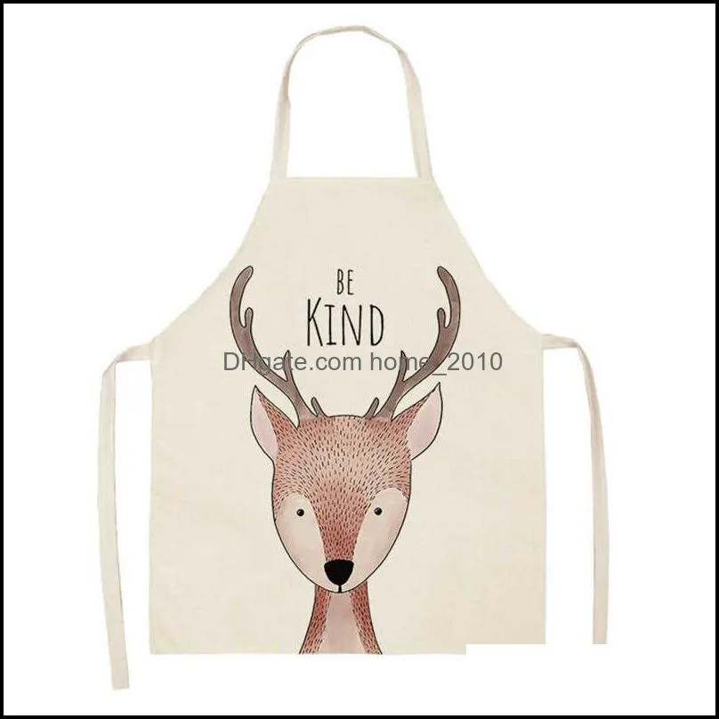 kitchen cooking apron animal print aprons for  elk bear fox women sleeveless biking bibs pinafores children apron home bib