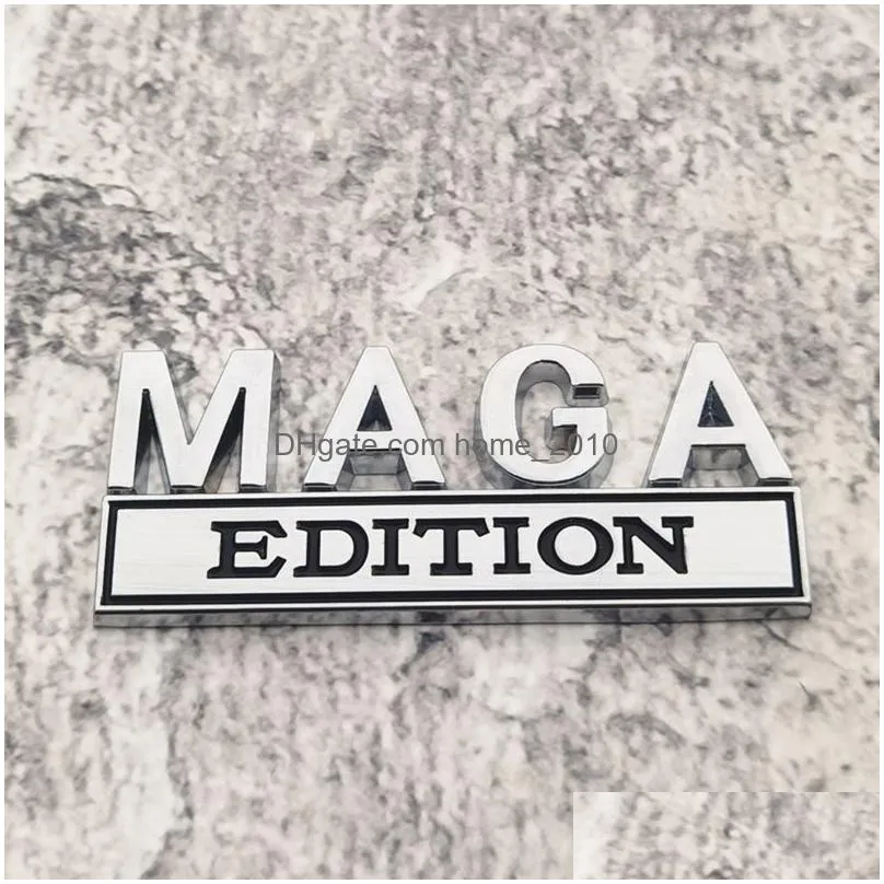 sublimation party decoration 1pc maga edition car sticker for auto truck 3d badge emblem decal auto accessories 85x35cm